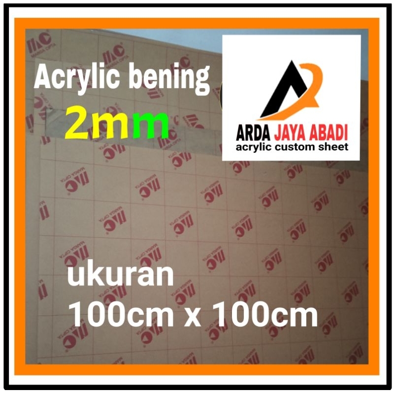 

akrilik 2mm bening 100 cm x 100 cm marga cipta