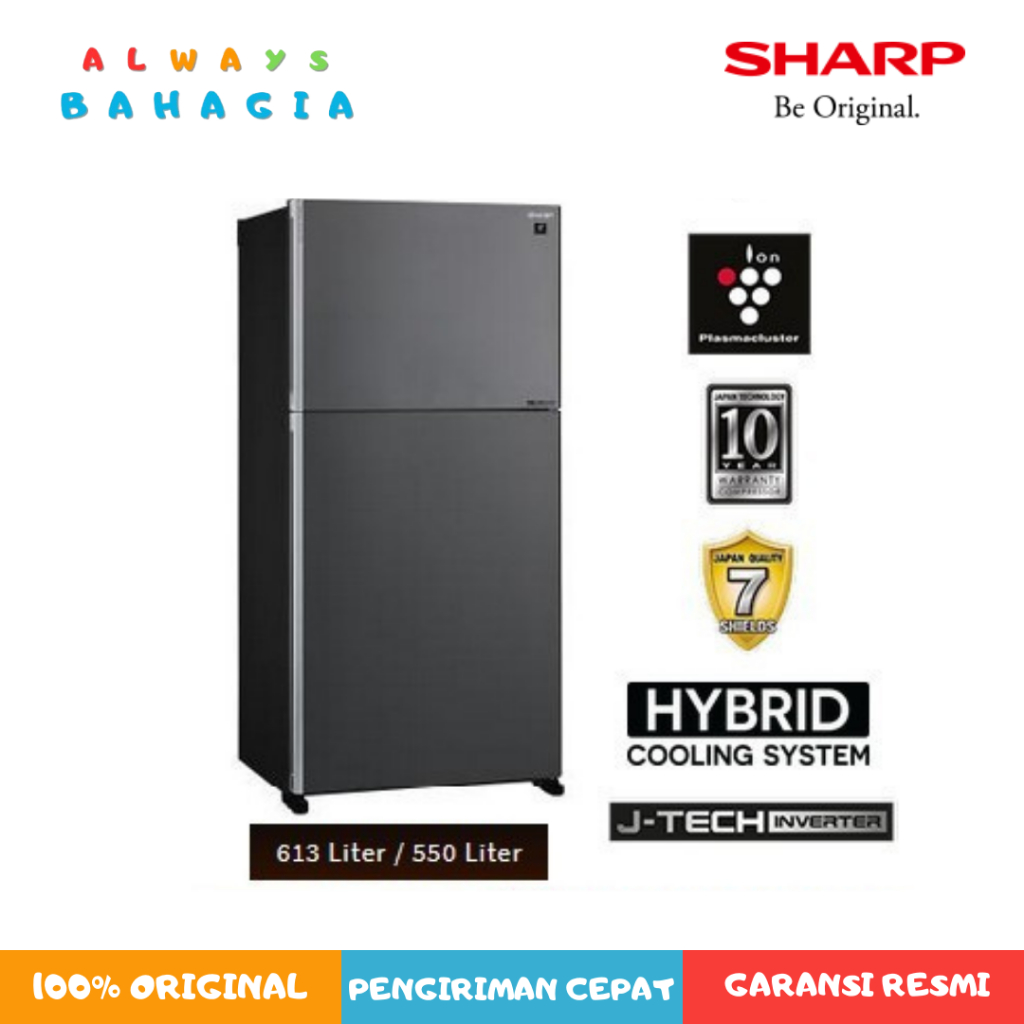 Kulkas 2 Pintu Sharp SJ-IG862PM-SL Grand Vetro II Inverter