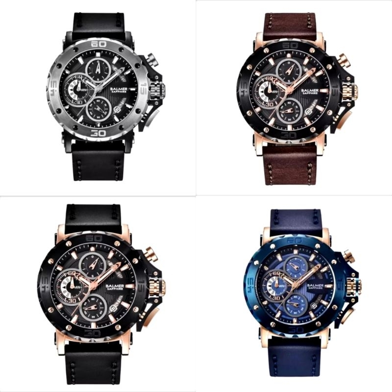 BALMER 7975MC Jam Tangan pria Analog Strap Kulit/ Leather Original