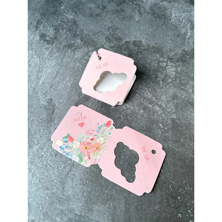 

10 pcs hangtag model colud square motif flower showes premium paper tag ivory size 6x6 cm