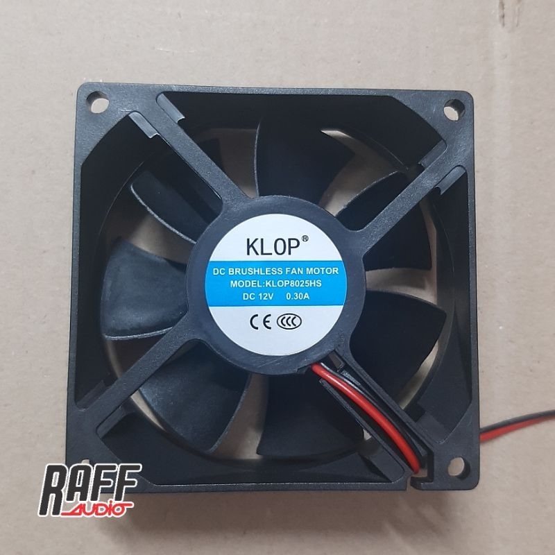 Klop Fan DC 8cm 8x8cm 12v 12 volt