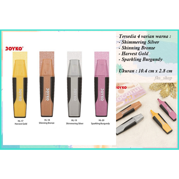 

Highlighter Glitter Penanda Warna Glitter Stabilo Glitter Higlighter Joyko Glitter Edition