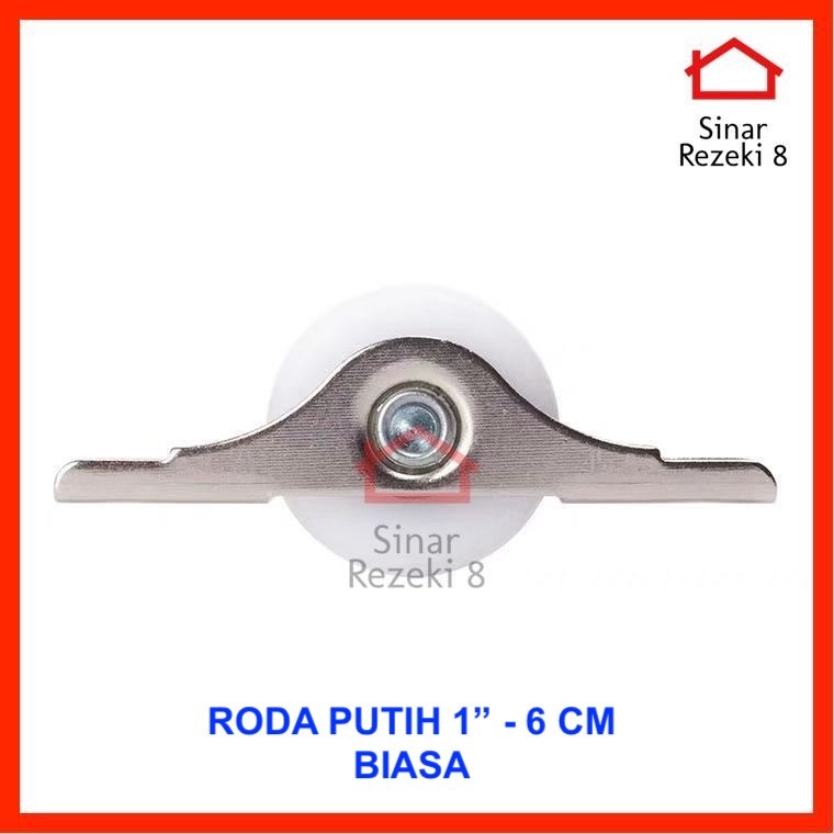 Roda 3/4" Putih / Sliding Pintu Jendela Geser Etalase Lemari Ulih Coak