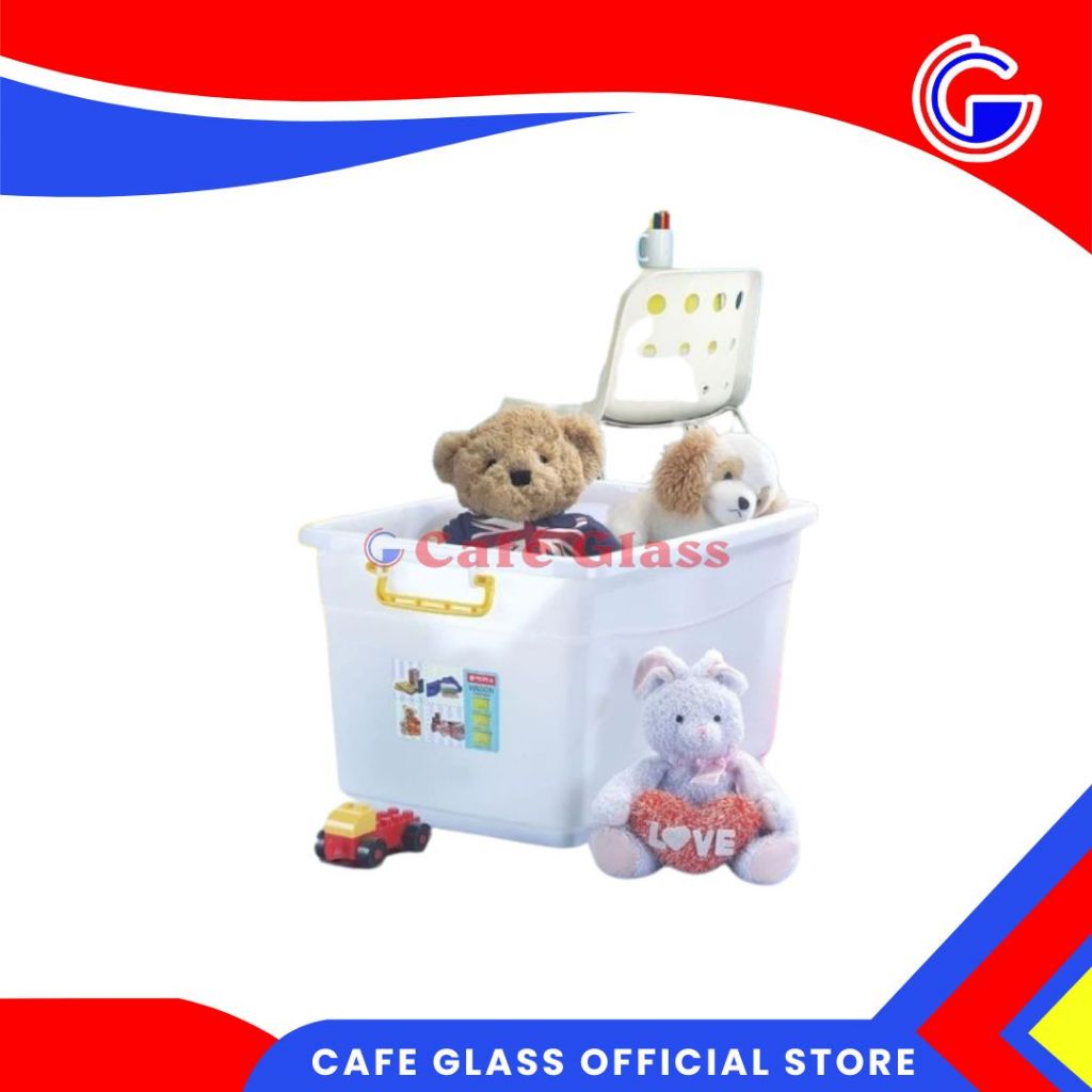 BOX STORAGE BESAR 100L + TUTUP - CONTAINER PLASTIK LION STAR WAGON BOX PENYIMPANAN