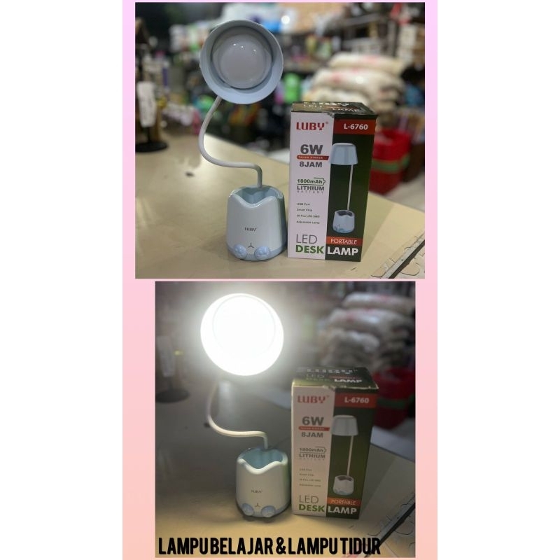 Lampu Belajar+ Lampu Tidur Emergency Luby