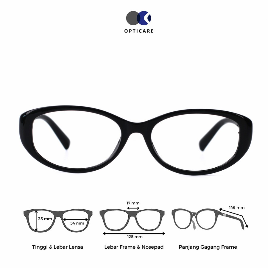 FRAME KACAMATA 85011 SMALL OVAL STYLE UNISEX