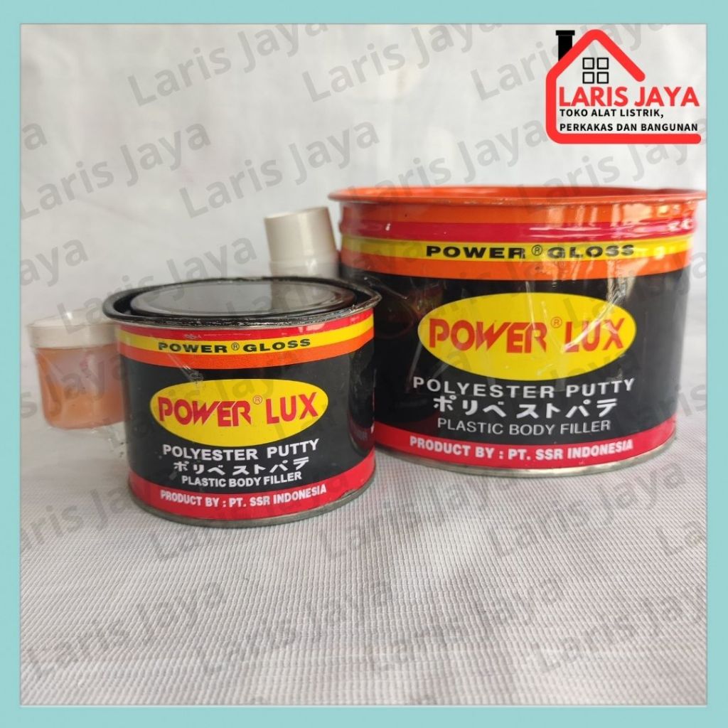 POWER LUX Dempul Plastik + Obat Resin hardener 250gr