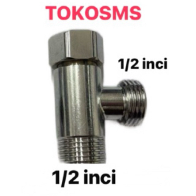 tee cabang 3 way untuk kloset t jet shower cabang konektor mur kopling