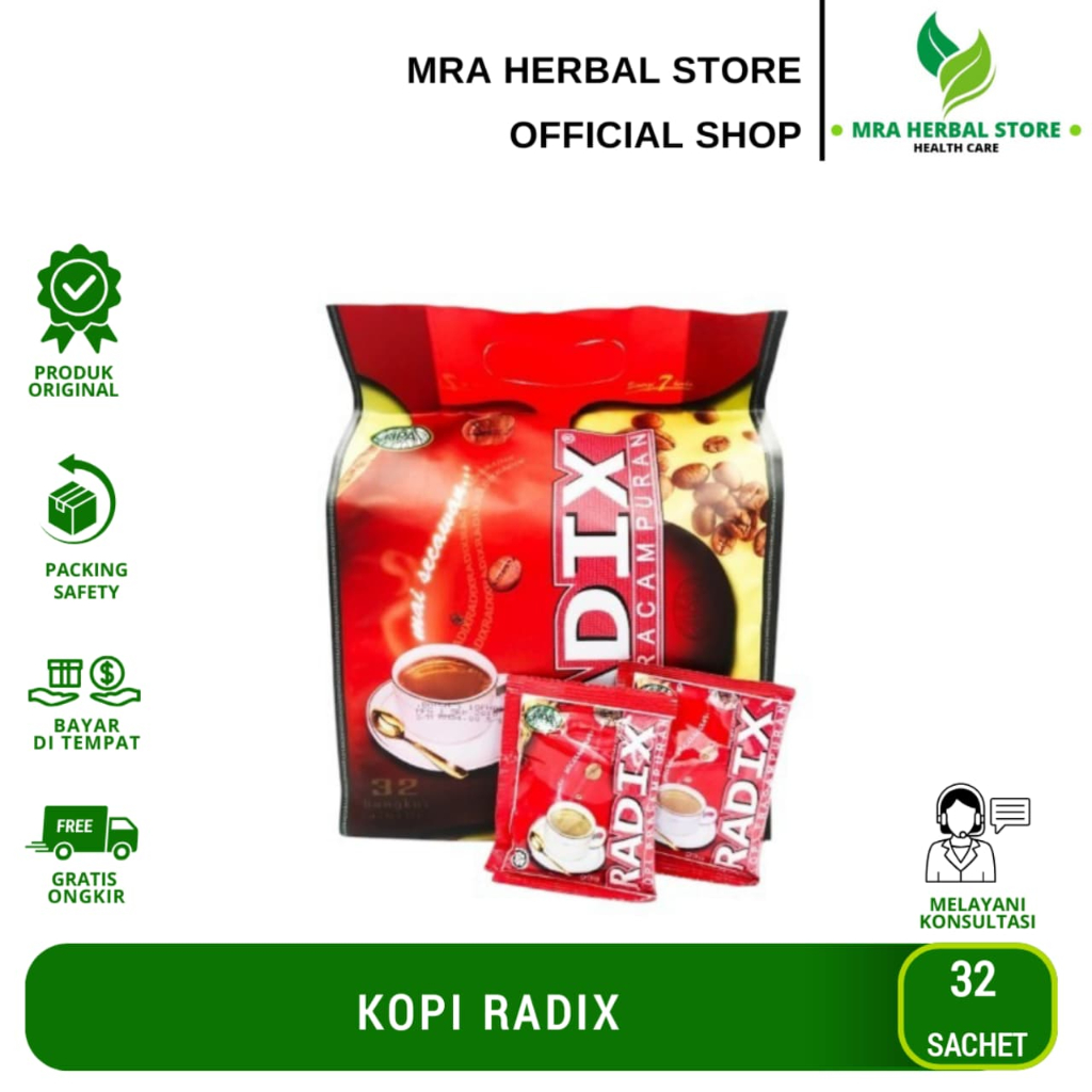 

Kopi Radix HPA Malaysia | Kopi Radix Jumbo HPA Kopi Ginseng Radix Per Pouch 32 Sachet