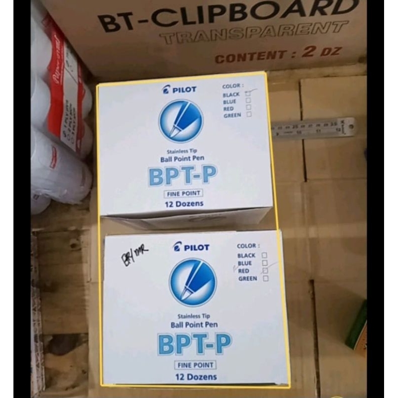 

Pilot Stainless Tip Ballpoint Pen BPT-P Fine Point 0.5 mm Biru / Hitam / Merah - Gross isi 12 Doz.