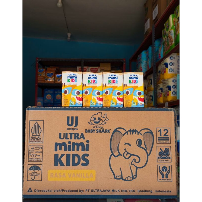 

Susu UHT Ultramimi Kids Rasa Vanila 125ml 1 dus isi :40 pack