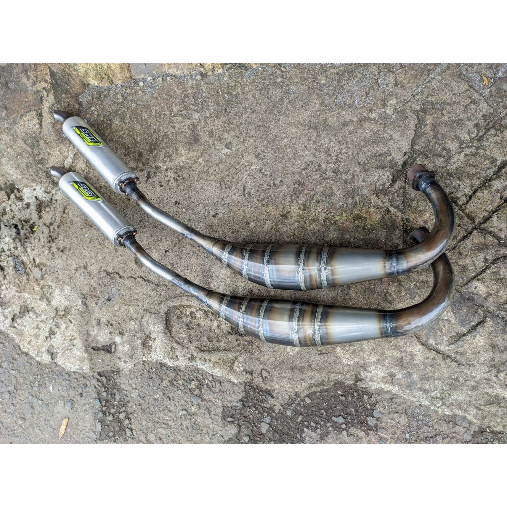 Knalpot Suzuki Satria Lumba Hiu SMR Kolong Scorpio Plat Karat