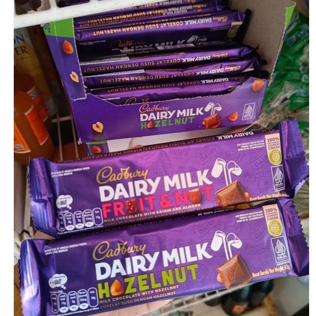 

1 pcs coklat Cadbury dairy milk 62 gr