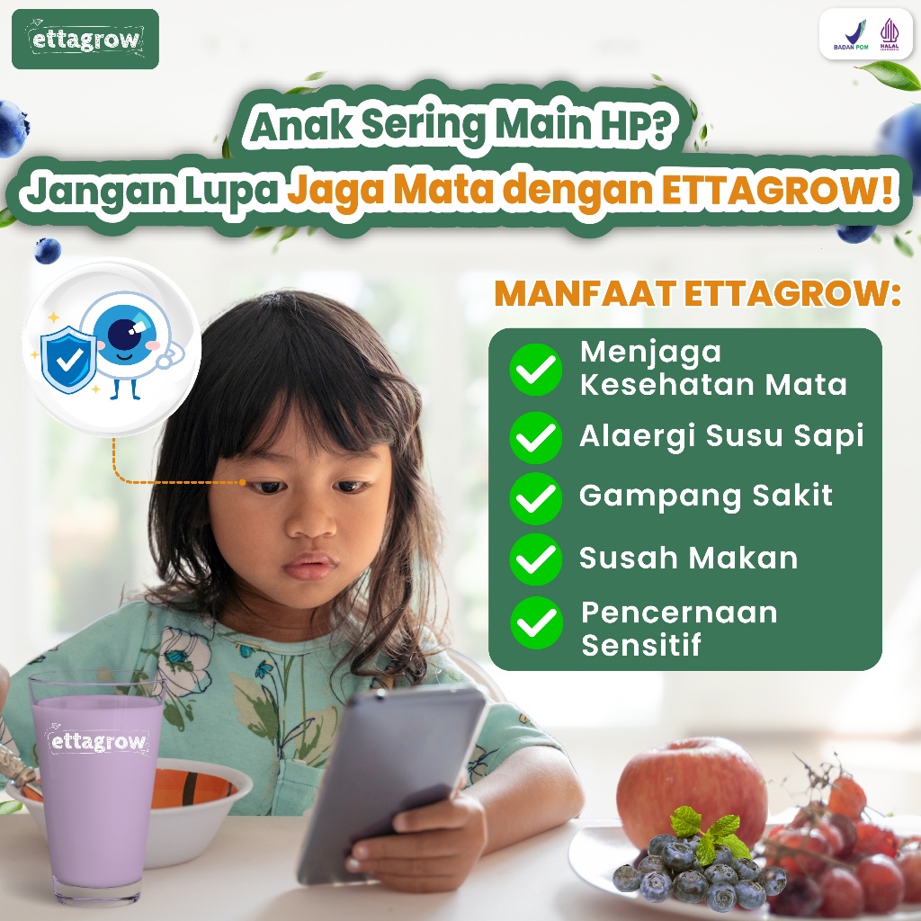 

Susu EttaGrow Nutrisi Lengkap untuk Menjaga Kesehatan Mata dan Otak Anak