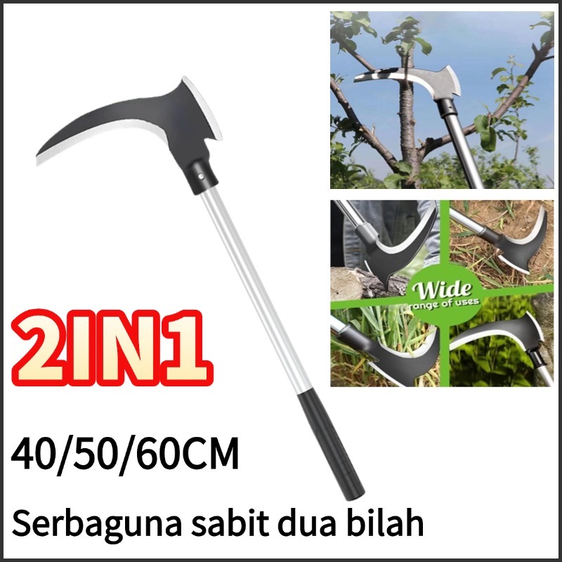 Sabit Multifungsi Pertanian Weeding Hoe Multifungsi Sabit Arit Rumput Baja Serbaguna sabit dua bilah