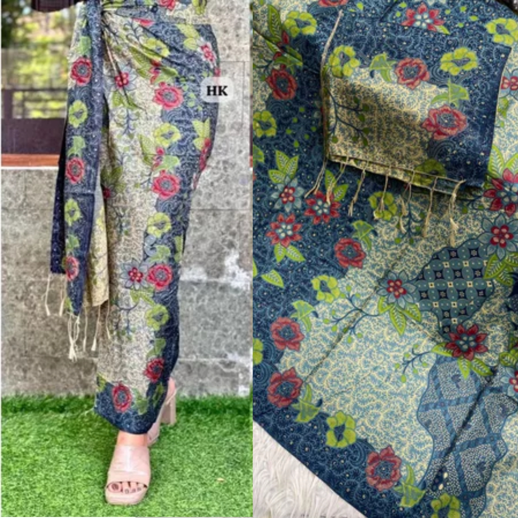 Kamen Sutra Paris Set Selendang Motif Viscose Elegan