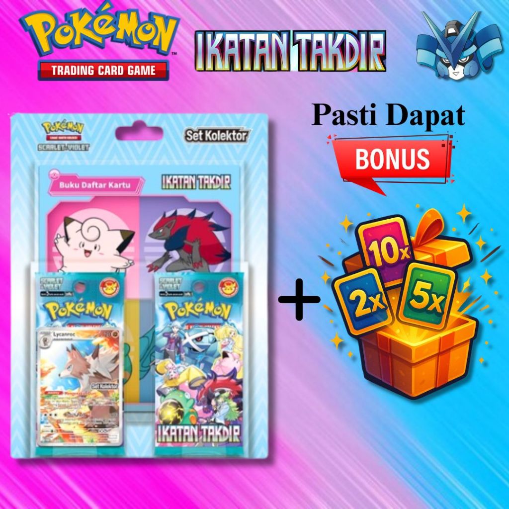 Set Kolektor Ikatan Takdir SV9S TCG Pokemon Indonesia /Kartu Game Koleksi Pokemon TCG SV9S