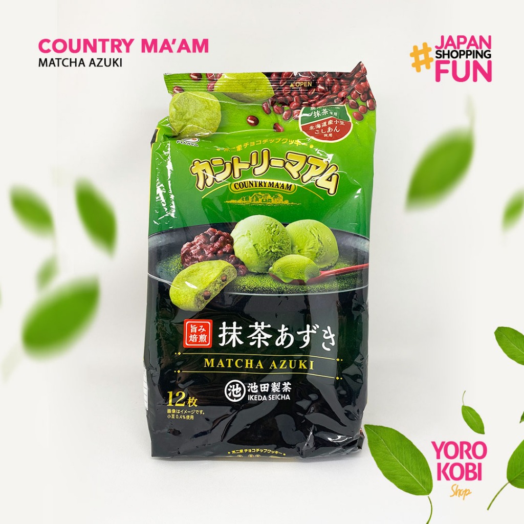

Cookies Lembut Jepang - Country Ma'am Matcha Azuki