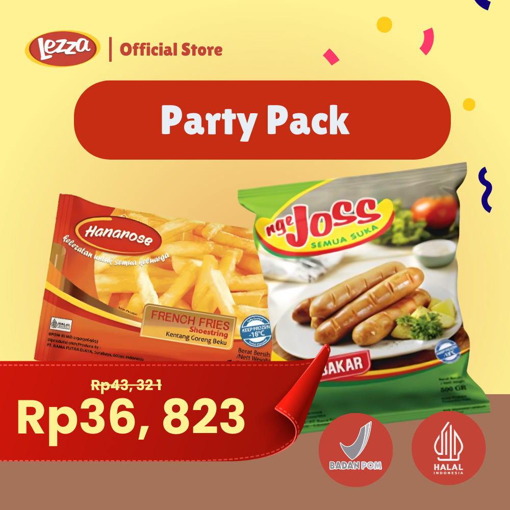 

HANAROSE SHOESTRING FRENCH FRIES NGEJOSS SOSIS BAKAR BUNDLE MINI PARTY PACK - Frozen Food Makanan Instan