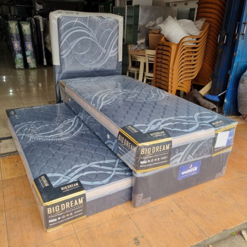BIGDREAM Springbed Twin Cellica Navy Springbed Sorong 2in1