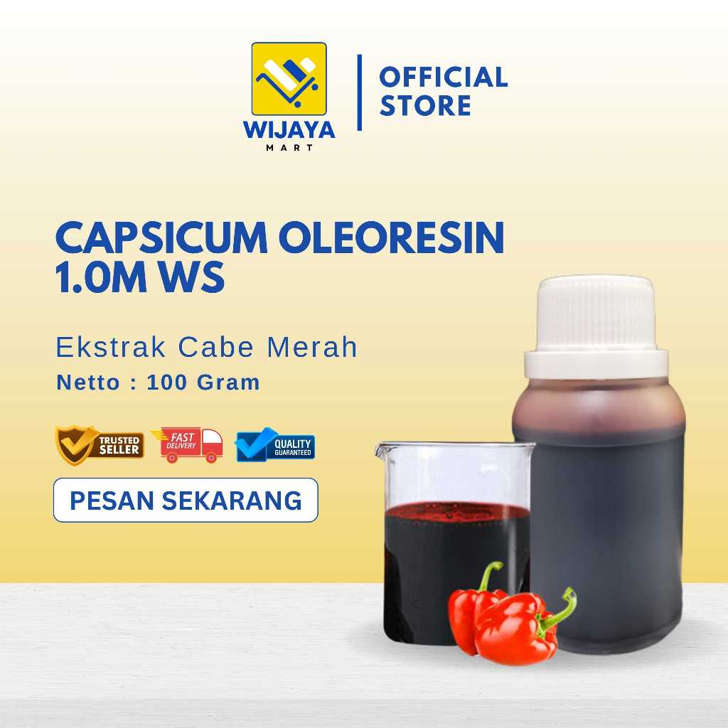 

Ekstrak Cabai / Chilli Extract / Capsicum Oleoresin 1 Jt SHU Water Soluble 100 Gram
