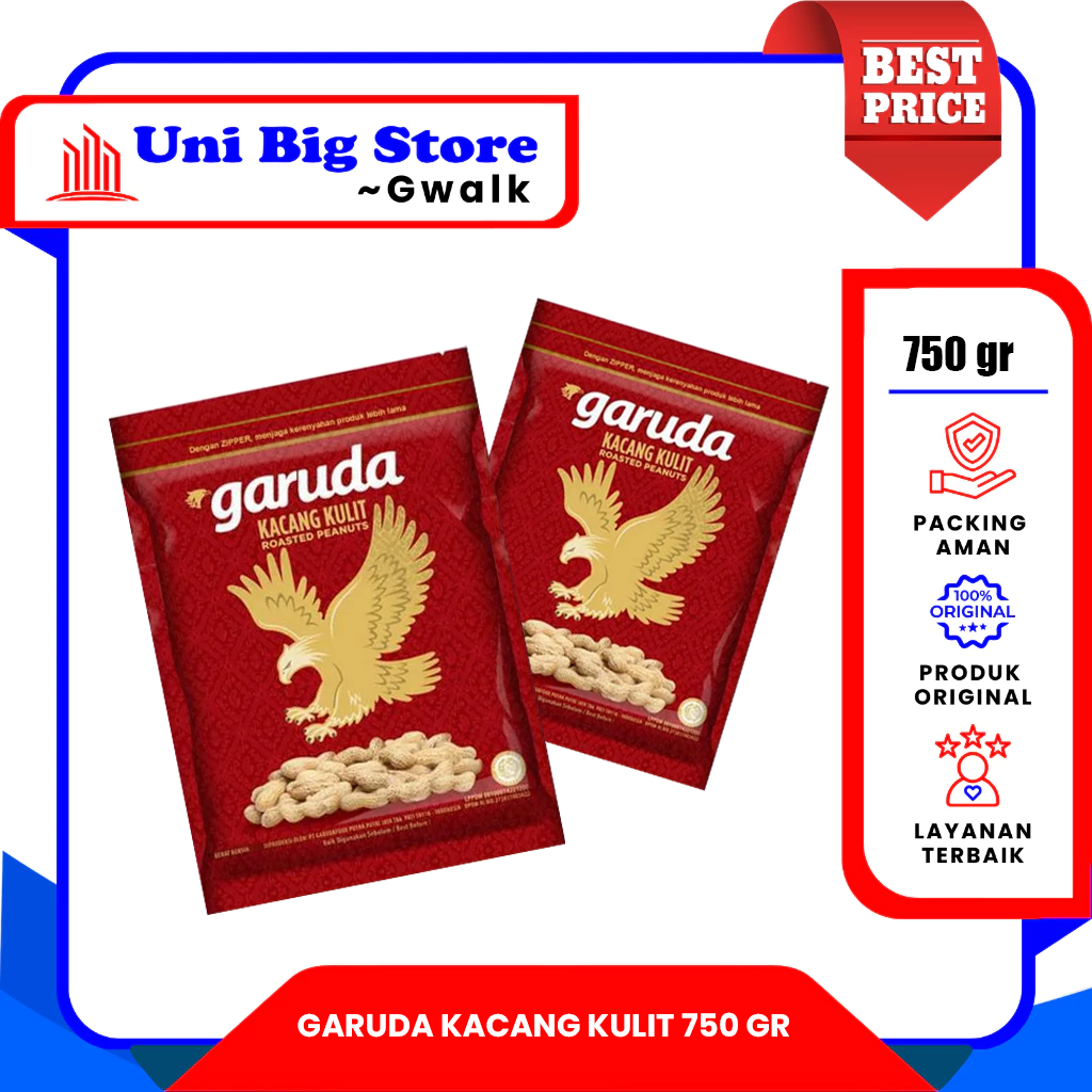 

GARUDA KACANG KULIT GARING ROASTED PEANUTS - 750 gr