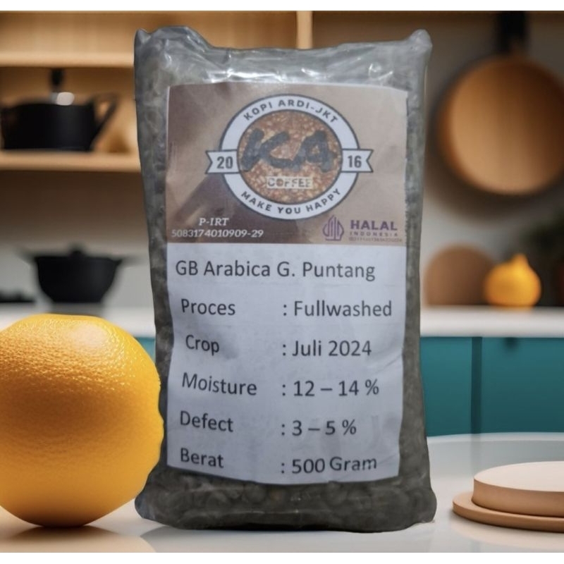 

Green Bean(GB)/Biji Kopi mentah Arabica Gunung Puntang Fullwashed Jawa Barat