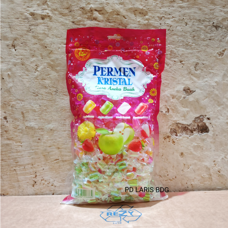 

[HALAL] Permen Kristal Aneka Rasa Buah Nanas, Apel, Stroberi, Kelengkeng 500gr