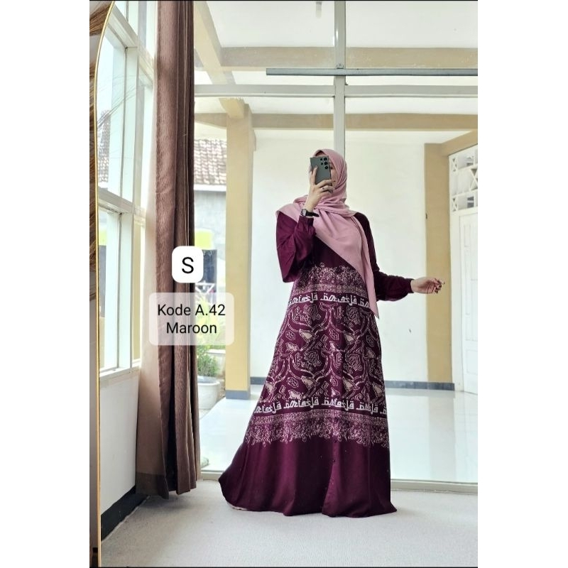 Gamis Twill ELZIEMA Batik KLOK A Ukuran S