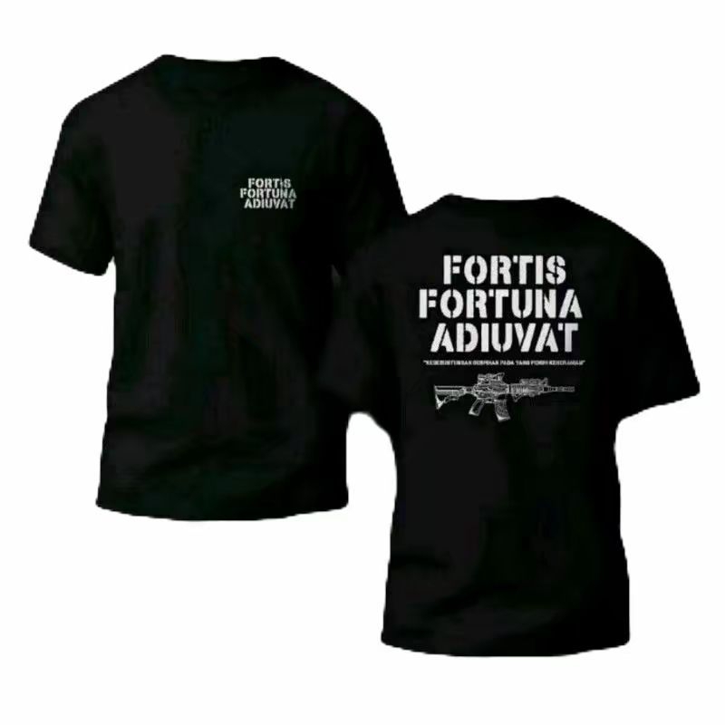 KAOS DISTRO FORTIS FORTUNA ADIUVAT // KAOS LENGAN PENDEK FORTIS FORTUNA ADIUVAT // KAOS TSHIRT DISTR