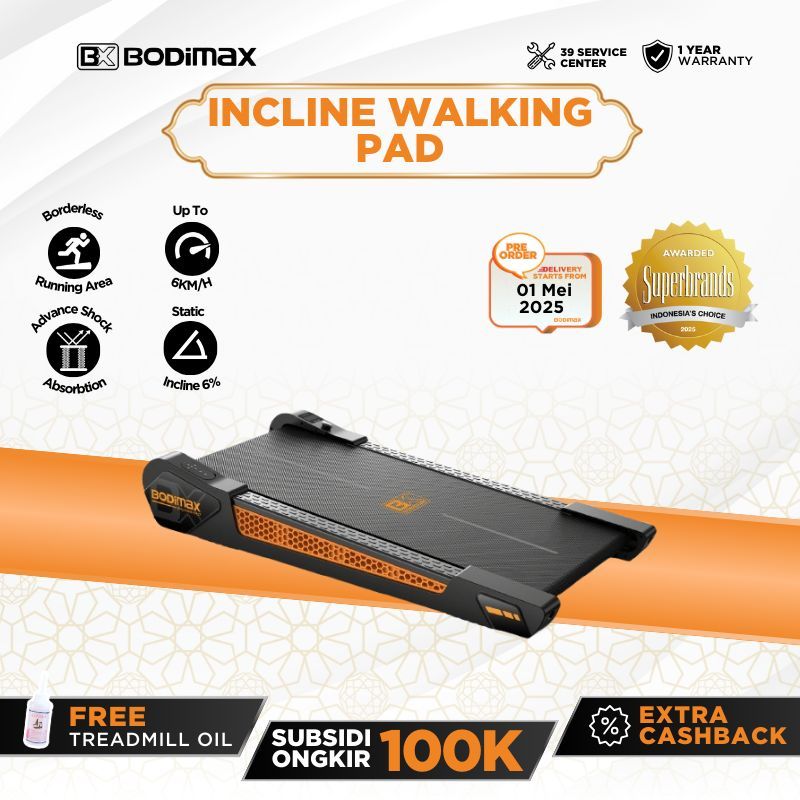 BODIMAX WALKING PAD INCLINE/ WALKING PAD / TREADMILL / TREADMIL INCLINE/ ALAT OLAHRAGA