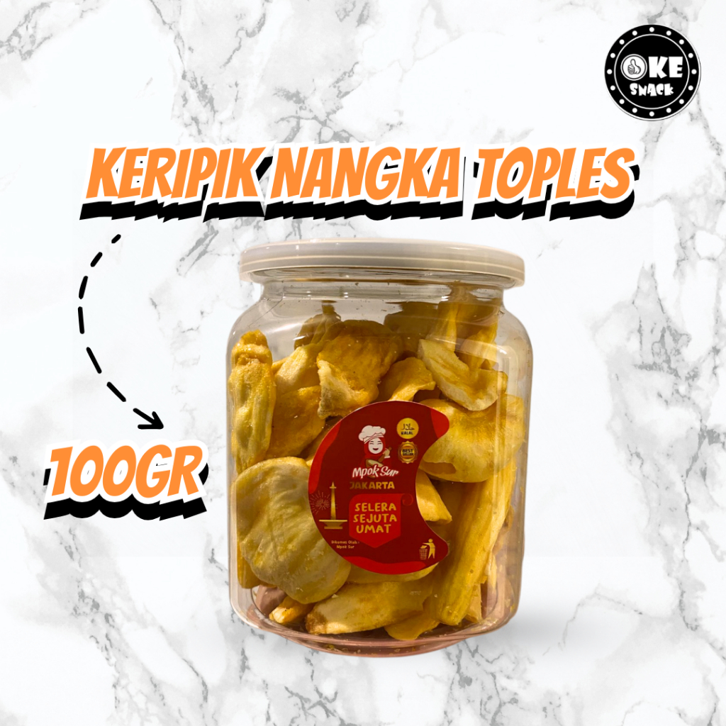 

Keripik Nangka Toples Besar 100gr Keripik Buah Nangka Asli