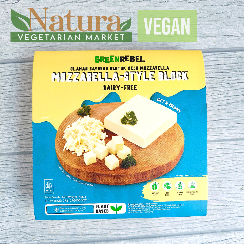 

Green Rebel Cheddar Style Block Vegan Cheese Keju Vegetarian