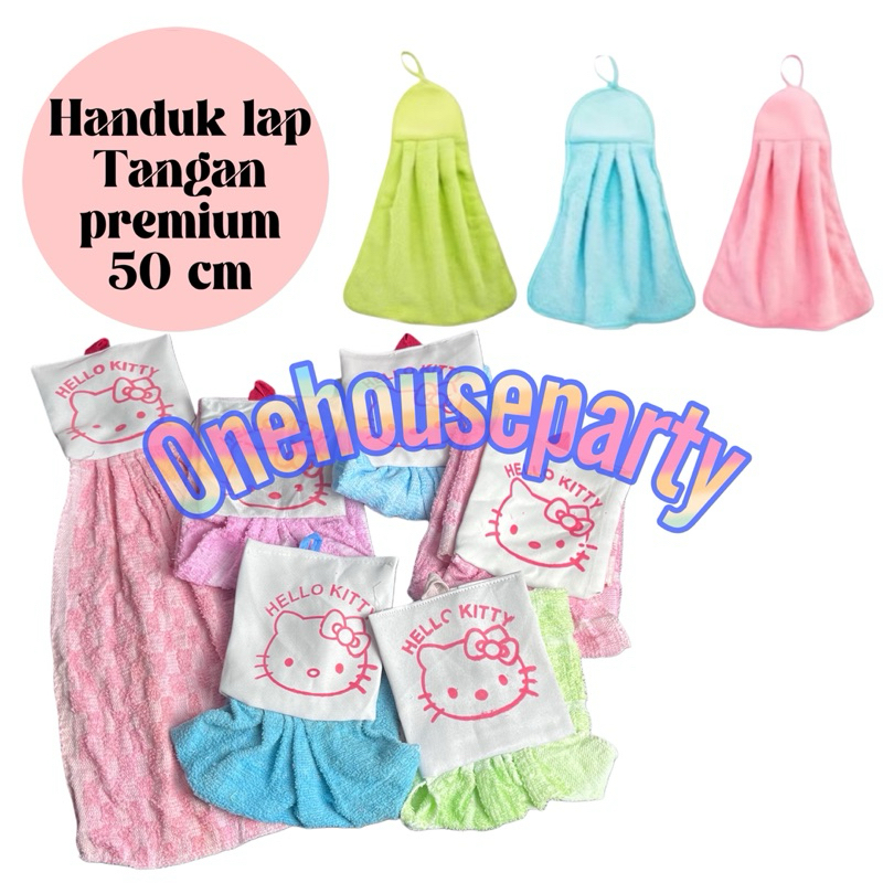 Handuk lap tangan gantung motif lap cuci tangan hand towel lap meja premium halus Onehouseparty