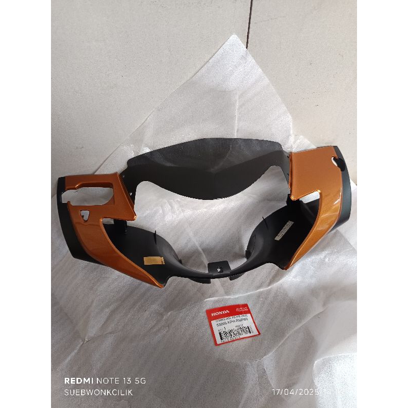 53205-KPH-700FMR batok lampu depan honda supra x125 lama R orange visor original AHM