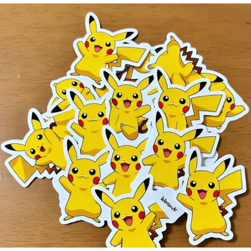 

Stiker Pikachu 30 pc Pokemon Pikachu kuning