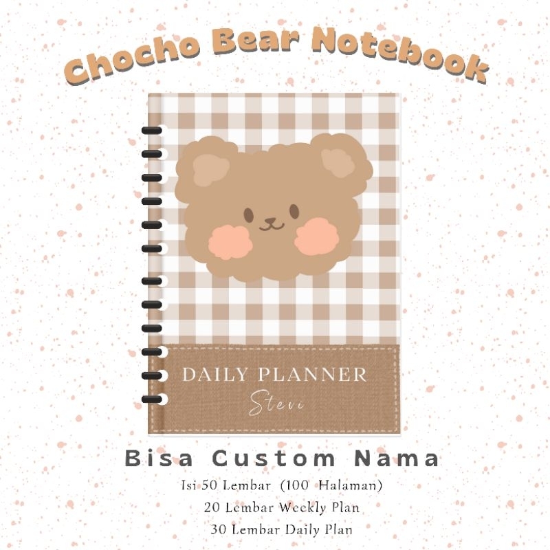 

BINDER NOTEBOOK A5 / CHOCHO BEAR NOTEBOOK | BUKU CATATAN | WEEKLY PLANNER / BUKU AGENDA / CUSTOM NOTEBOOK | NOTEBOOK A5 | NOTEBOOK CUSTOM | DAILY PLANNER | WEEKLY PLANNER | BOOBIES GOOD | NOTEBOOK LUCU