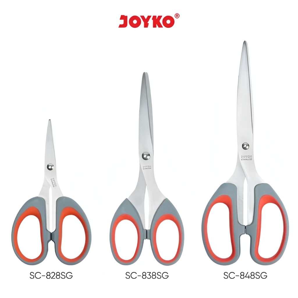 

Scissors Gunting Soft Grip Stainless Joyko SC-828SG/838SG/848SG - Gunting Kecil Sedang Besar Joyko
