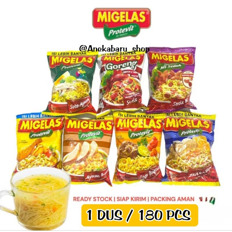 

( 1 DUS / 180 PCS ) MIE GELAS ALL VARIAN RASA