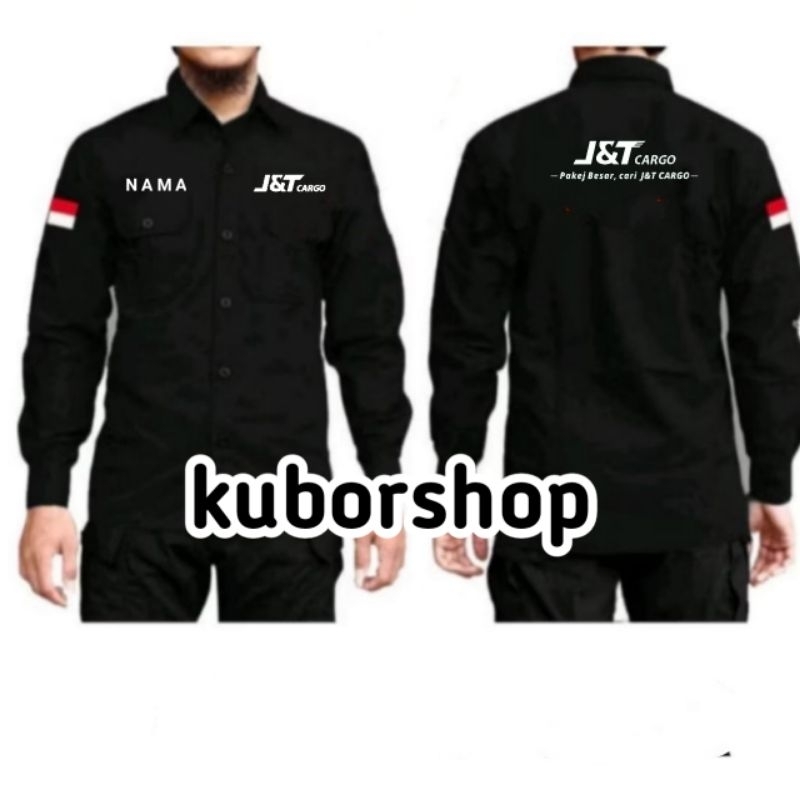 kemeja kurir J&T CARGO/JNT CARGO baju j&t cargo seragam j&t cargofull bordir