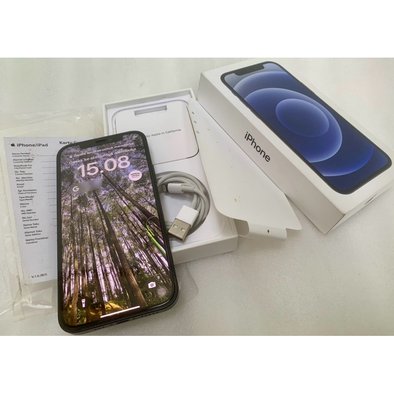 iphone 12 64gb Black , ex iBox PA/A , beacukai green