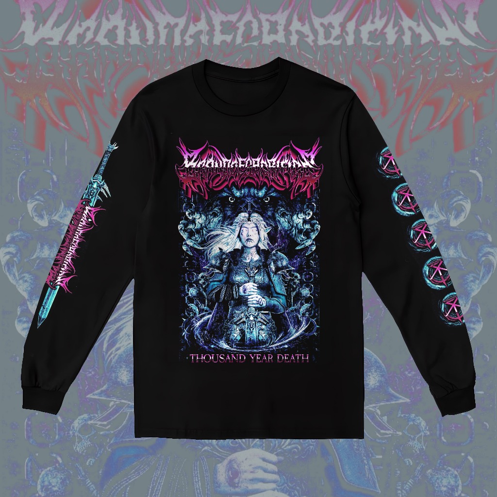 Kaos Musik Deathmetal  BRAND OF SACRIFICE 100% Cotton Asli COMBED 30s Tangan Panjang Rib