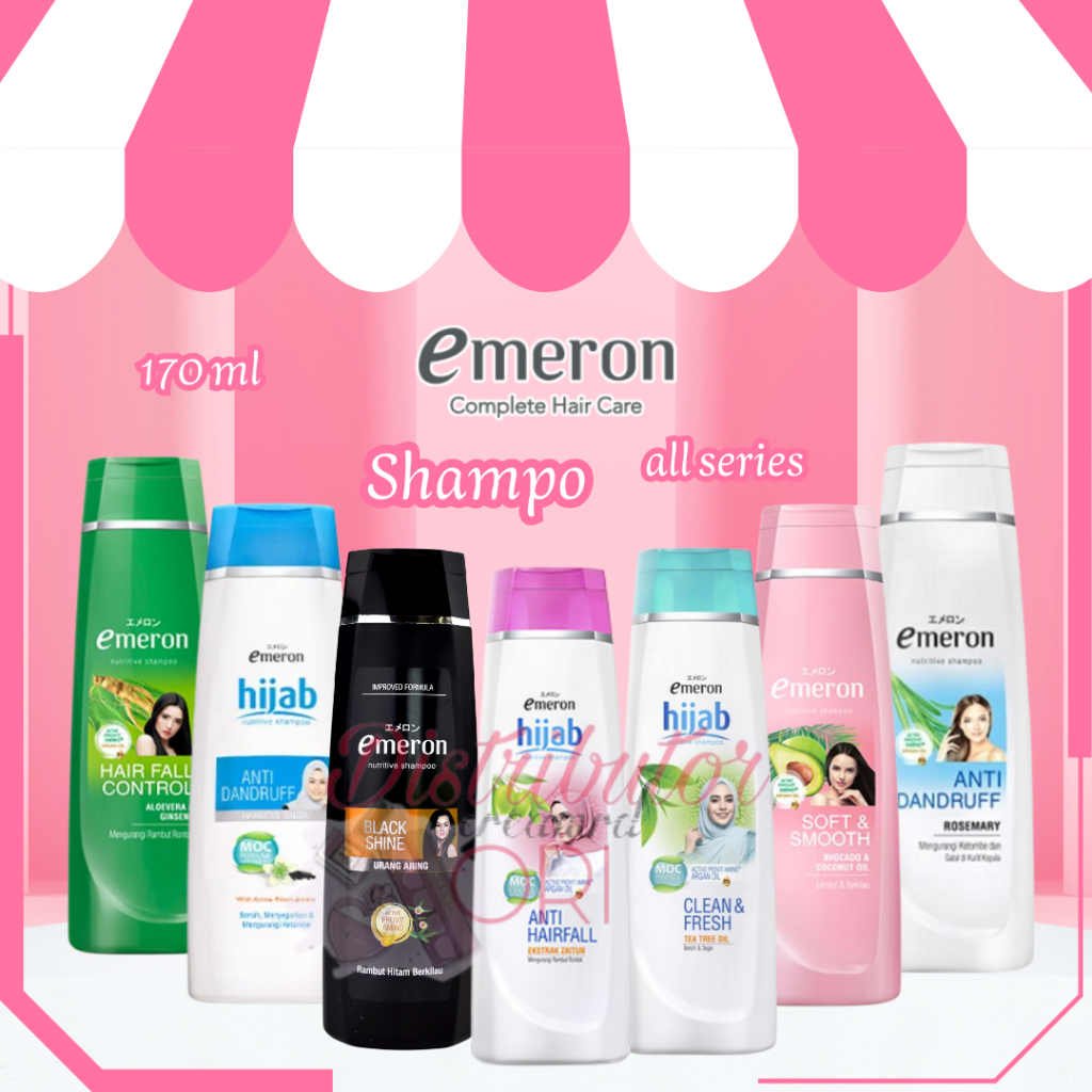 Emeron Shampoo - All Varian 170ml | Bpom | Original | HAIRFALL | ANTI DANDRUFF | HIJAB | CLEAN & FRE