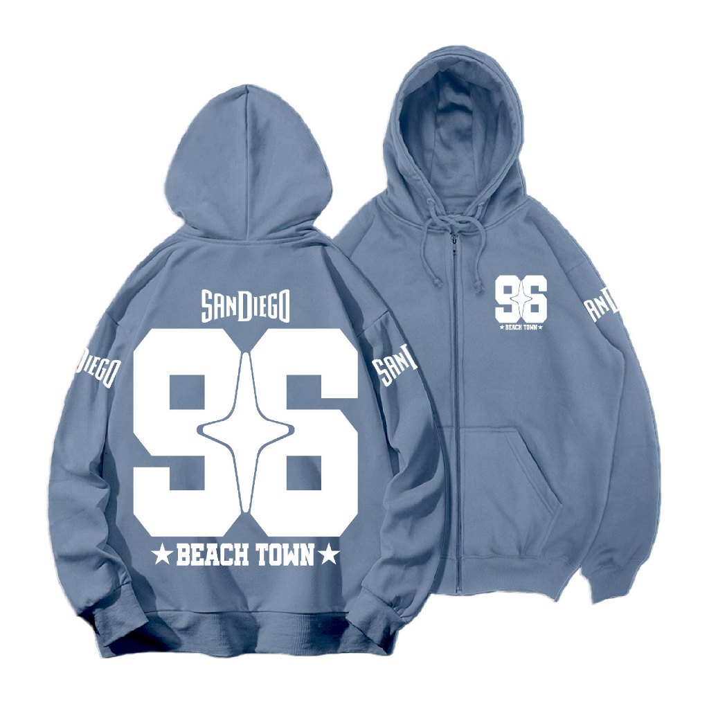 BEXLEY Hoodie Zipper SANDIEGO M-XXL Unisex [ Pria & Wanita ]