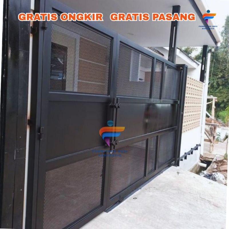 besi pagar rumah minimalis modern / pagar besi rumah permeter / pagar pintu gerbang minimalis
