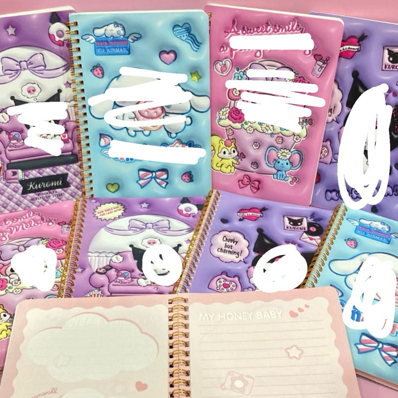 

( KKM ) Notebook Buku Jilid Ring A5 Karakter Kartun Lucu Buku Garis Tulis