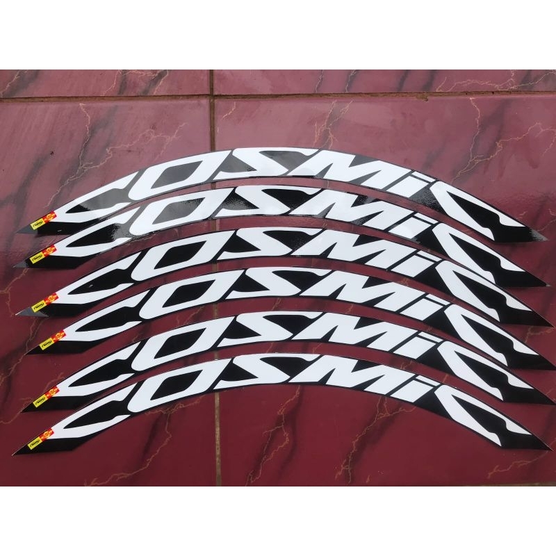 stiker velg fixie Cosmic 4cm