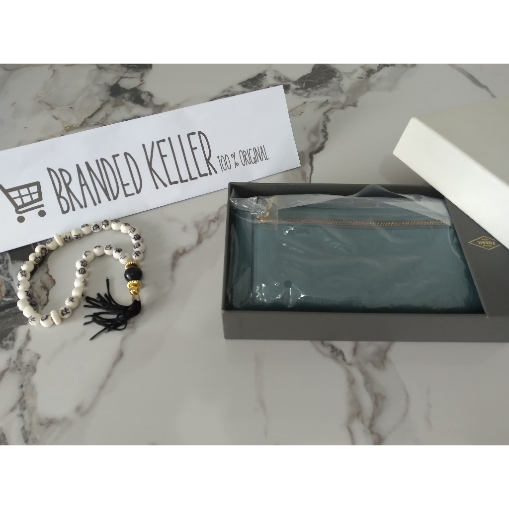 Dompet Fossil Wanita Preloved 100% Original Bahan kulit dengan box