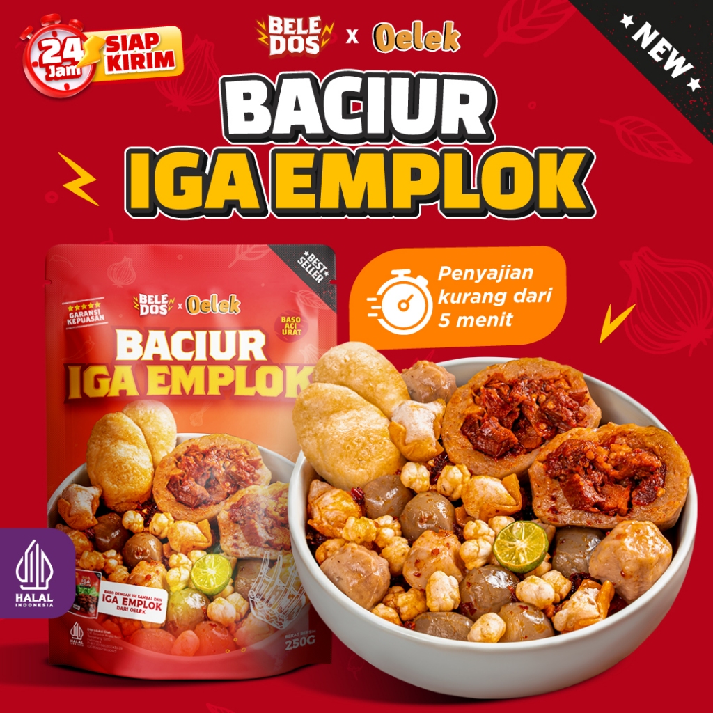 

Beledos Baciur Iga Emplok 250 Gram dengan Sambal Taichan