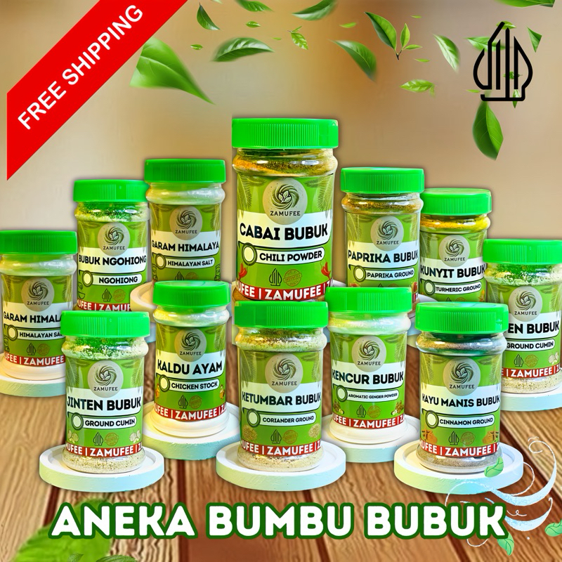 

ANEKA BUBUK HERBAL BUMBU DAPUR MASAK – KUNYIT, JAHE, CABE, SEREH, KEMIRI, LENGKUAS, JINTAN, OREGANO,KENCUR, KAYU MANIS, SIRIH, SEREH, TEMULAWAK